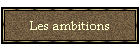 Les ambitions